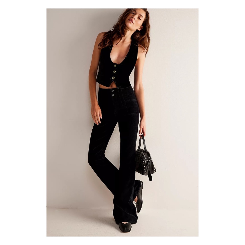 NWT Free people We the free Jayde high rise corduroy flare pants 25 - Picture 3 of 13